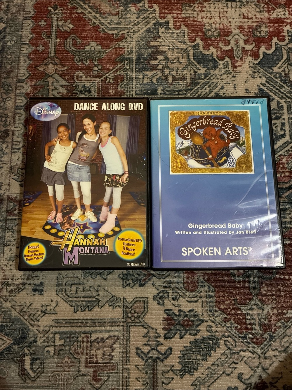 Hannah Montana Dance Along Disney DVD 2007 & Gingerbread Baby Jan Brett Spoken